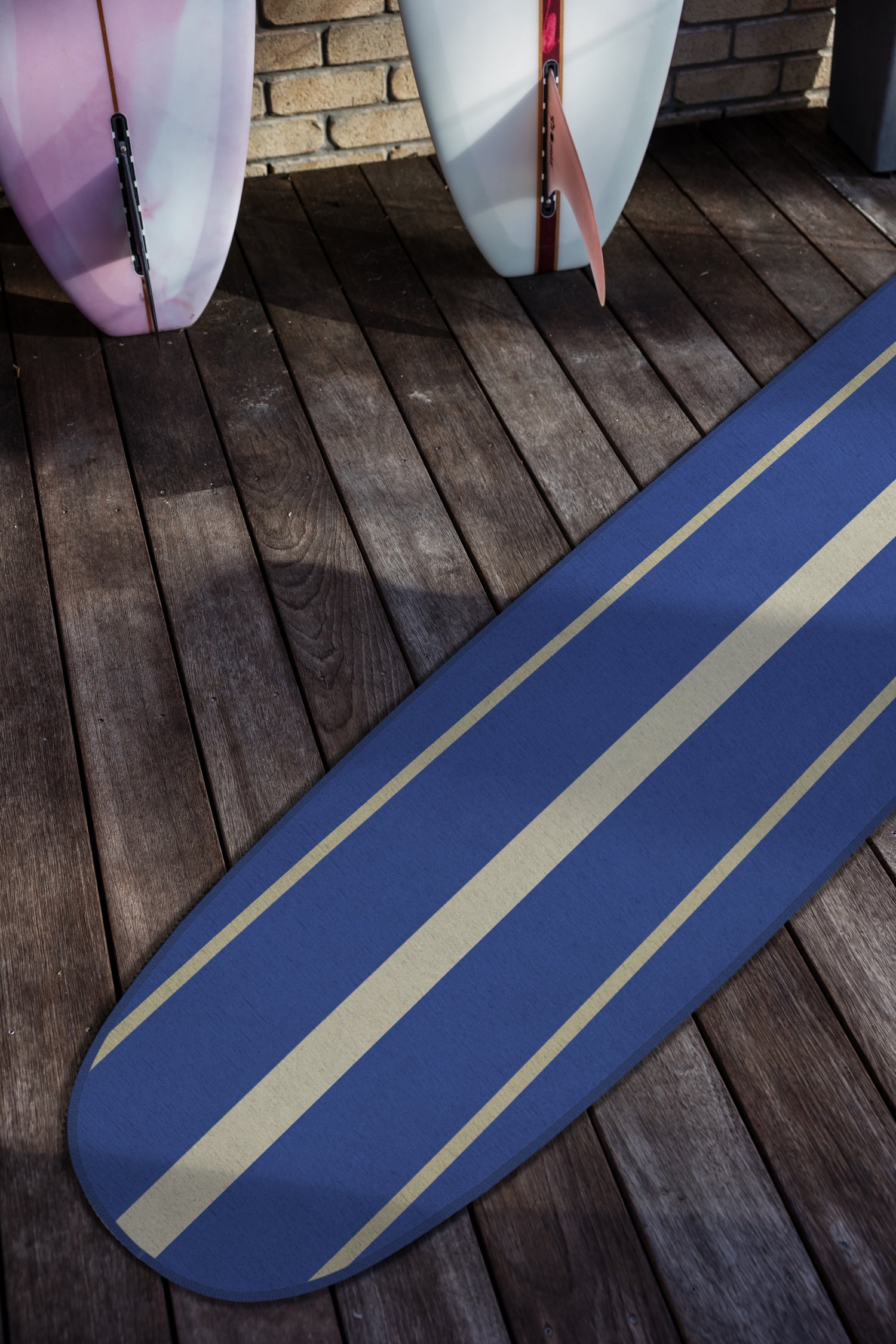 Bondi blue chenille rug